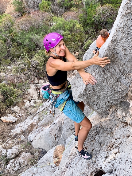 Leonidio, Arcadia, Aris Theodoropoulos - Tiia Porri climbing at Arcadia close to Leonidio in Greece