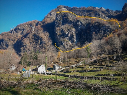 Valle Bavona, Alexandra Schweikart, Christopher Igel - Space Force, the new multi-pitch rock climb in Valle Bavona, Switzerland by Alexandra Schweikart and Christopher Igel