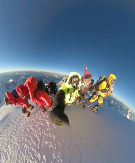 K2 in winter - The Nepalese alpinists reaching the summit of K2 in winter on 16/01/2021: Nirmal Purja, Mingma David Sherpa, Mingma Tenzi Sherpa, Geljen Sherpa, Pem Chiri Sherpa, Dawa Temba Sherpa, Mingma G, Dawa Tenjin Sherpa, Kilu Pemba Sherpa and Sona Sherpa.