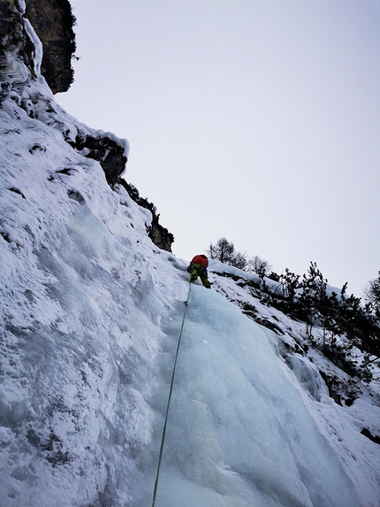 Croda Bagnata, Höhlensteintal, Dolomites, Manuel Baumgartner, Martin Baumgartner - Surprise at Nasswand, Höhlensteintal, Dolomites (Manuel Baumgartner, Martin Baumgartner 12/01/2021)