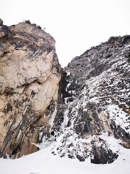 Croda Bagnata, Valle di Landro, Dolomiti, Manuel Baumgartner, Martin Baumgartner - Sorpresa alla Croda Bagnata, Valle di Landro, Dolomiti (Manuel Baumgartner, Martin Baumgartner 12/01/2021)