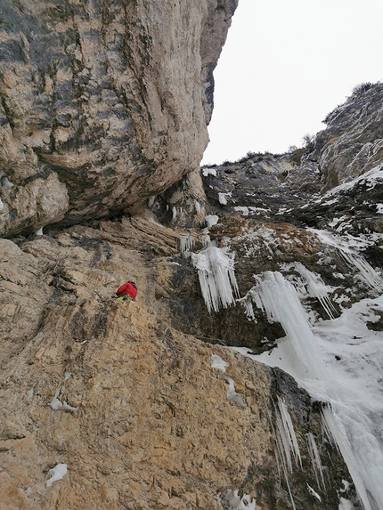 Croda Bagnata, Valle di Landro, Dolomiti, Manuel Baumgartner, Martin Baumgartner - Sorpresa alla Croda Bagnata, Valle di Landro, Dolomiti (Manuel Baumgartner, Martin Baumgartner 12/01/2021)