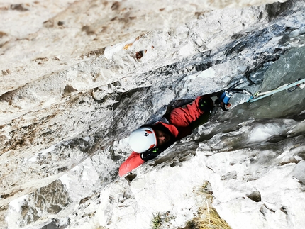 Croda Bagnata, Höhlensteintal, Dolomites, Manuel Baumgartner, Martin Baumgartner - Surprise at Nasswand, Höhlensteintal, Dolomites (Manuel Baumgartner, Martin Baumgartner 12/01/2021)