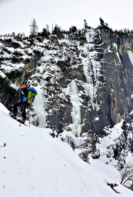 Stratos sul Sas Dlacia nelle Dolomiti di Marcello Cominetti e Giorgio Manica