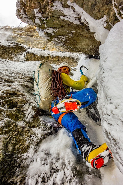 Lauterbrunnental, Exocet, Dani Arnold, Roger Schäli - Roger Schäli apre Exocet a Lauterbrunnen in Svizzera