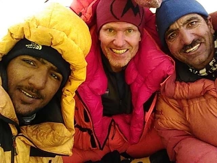 Muhammad Ali Sadpara, John Snorri - Sajid Ali Sadpara, John Snorri e Muhammad Ali Sadpara sul K2