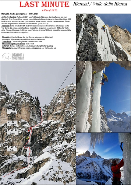 Rienztal, Drei Zinnen, Dolomites, Manuel Baumgartner, Martin Baumgartner - Last Minute, Rienztal, Dolomites (Manuel & Martin Baumgartner 30/01/2021)