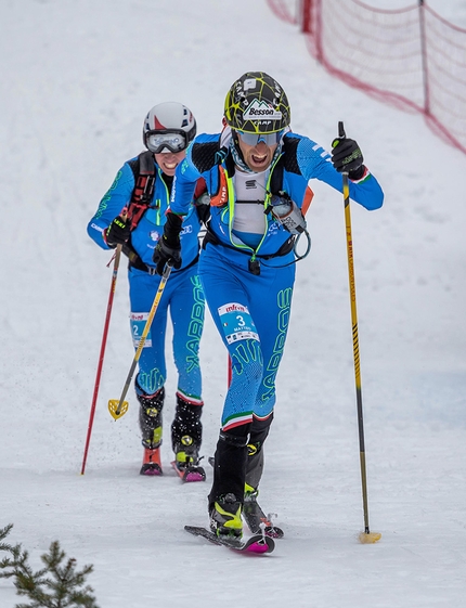 Ski Mountaineering World Cup 2020/2021 - Matteo Eydallin winning the Individual stage of the Ski Mountaineering World Cup 2020/2021 at Flaine in France