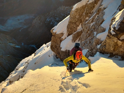 Watzmann, Berchtesgaden, Germania, Max Buck, Lando Peters - Watzmann parete est salita da Max Buck e Lando Peters, dicembre 2020