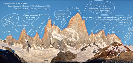 Sean Villanueva O’Driscoll, Moonwalk Traverse, Fitz Roy Traverse, Patagonia - Il Moonwalk Traverse, ovvero la traversata della skyline del Fitz Roy in Patagonia, salita in solitaria da Sean Villanueva dal 5 - 10 febbraio 2021