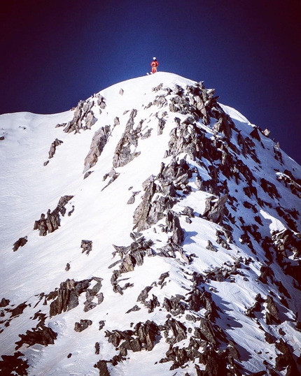 Paul Bonhomme skis new line down Mont Pélago in Mercantour massif, France