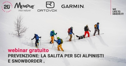 Webinar Prevenzione e Sicurezza in montagna: la salita per sci alpinisti e snowborders