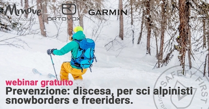 Scialpinismo, snowboard e freeride: la discesa nel Webinar Prevenzione e Sicurezza in montagna