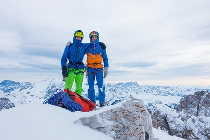 Legrima on Langkofel, Dolomites, finally repeated by Titus Prinoth, Alex Walpoth