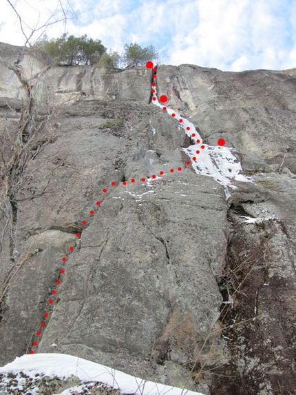 Usa e Canada Ice Climbing Connection - Remission, Cathedral ledge, North Conway, New Hampshire USA