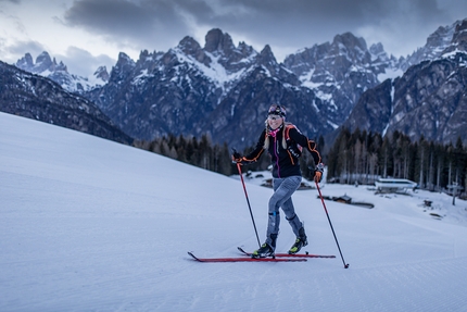 Martina Valmassoi - Martina Valmassoi setting the new female 24-hour uphill ski record on 21-22/03/2021