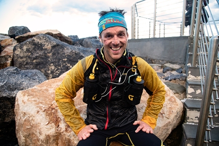 Andrea Lanfri - Andrea Lanfri at the end of his 0 to 0 on Monte Pisanino, September 2020