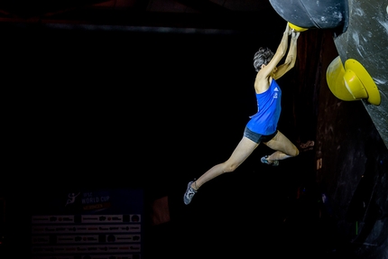 Bouldering World Cup 2021, Meiringen - Oriane Bertone competing in the Meiringen stage of the Bouldering World Cup 2021