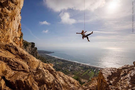 Rock climbing at Sperlonga featured in Petzl Legend Tour Italy