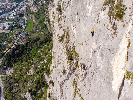 Monte Colodri, Arco, climbing, Opera Buffa, Alessandro Beber, Matteo Pavana - Opera Buffa on Monte Colodri, Arco, first ascended by Alessandro Beber and Matteo Pavana