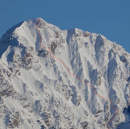 Paul Bonhomme sul Monte Pouzenc firma la prima discesa della parete ovest