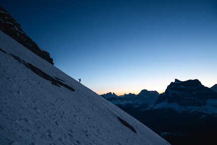 Civetta, Pelmo, Antelao, Tofana di Rozes, Dolomiti, Matteo Furlan, Giovanni Zaccaria. - Civetta: Giovanni Zaccaria e le luci prima dell'alba