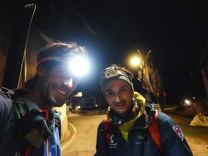 Civetta, Pelmo, Antelao, Tofana di Rozes, Dolomiti, Matteo Furlan, Giovanni Zaccaria. - Giovanni Zaccaria e Matteo Furlan, selfie a San Vito di Cadore dopo aver salito in giornata Civetta e Pelmo... domani non ci si riposa!