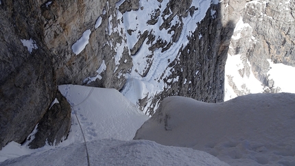 Cima Brenta Alta, Dolomiti di Brenta, Gola Nord-Est, Francesco Salvaterra, Piero Onorati, Manuela Farina - Gola Nord-Est alla Cima Brenta Alta: 