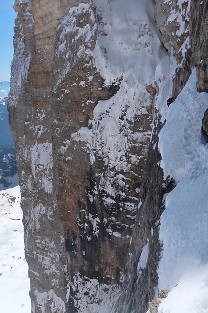 Cima Brenta Alta, Dolomiti di Brenta, Gola Nord-Est, Francesco Salvaterra, Piero Onorati, Manuela Farina - Gola Nord-Est alla Cima Brenta Alta: 