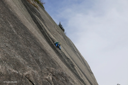 Patabang, Val di Mello, Eraldo Meraldi - La via d'arrampicata Patabang in Val di Mello