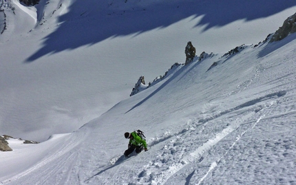 Extreme skiing, when falling is simply not an option