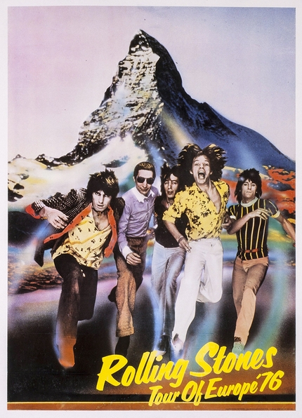 Trento Film Festival 2021 - Rock the Mountain! una mostra dedicata all’incontro tra immagine montana e industria musicale internazionale. Qui il poster dei Rolling Stones per il tour europeo del 1976