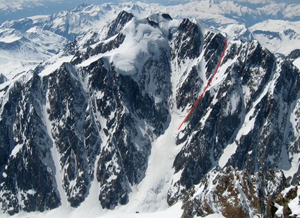 Davide Capozzi - Sci ripido - Aiguille de Tre de la Tete, Couloir Nord-Est