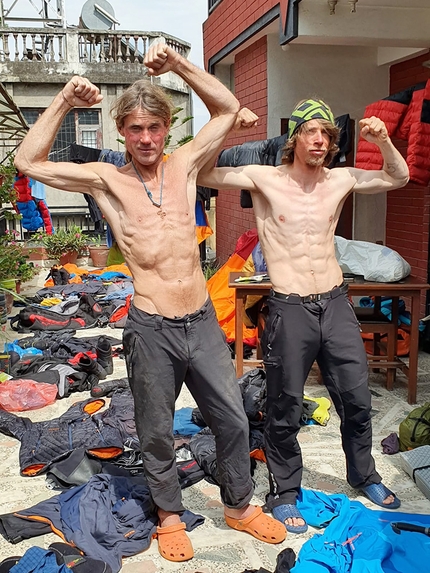 Baruntse, Marek Holecek, Radoslav Groh - Marek Holecek and Radoslav Groh after having climbed Baruntse