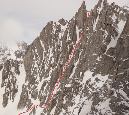 Monte Gabbiolo Parete Sud con gli sci per Luca Dallavalle