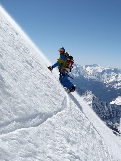 Davide Capozzi - Extreme skiing - Grandes Jorasses - South Face