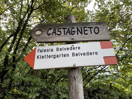 Belvedere Nago Arco - The path that leads to Belvedere above Nago