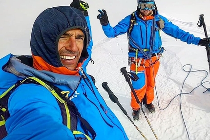 Altavia 4000, Nicola Castagna, Gabriel Perenzoni, 82 x 4000 delle Alpi - Gabriel Perenzoni e Nicola Castagna in cima alla Weissmies 4023m