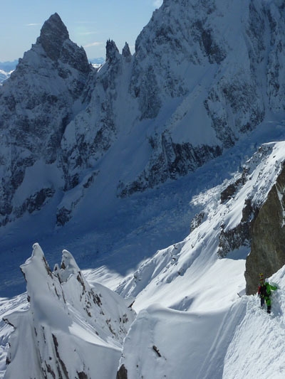 Davide Capozzi - Sci ripido - Tour Ronde - Cresta Est - Couloir Cache'