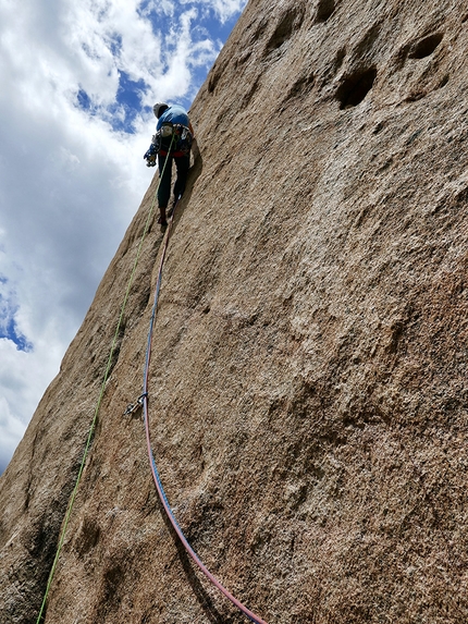 Corsica, Bavella, Symon Welfringer - Symon Welfringer climbing Ro.Ma at Punta d’u Corbu in the Bavella massif in Corsica