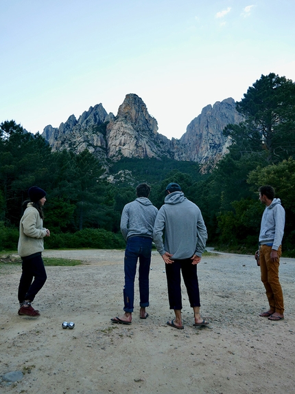 Corsica, Bavella, Symon Welfringer - Symon Welfringer climbing Delicatessen at Punta d’u Corbu in the Bavella massif in Corsica