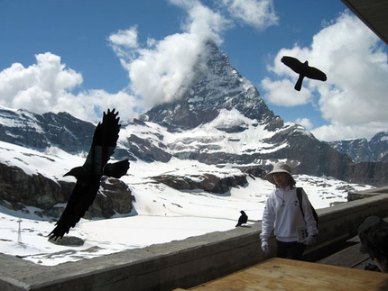 SuperAlp! traversata con mezzi sostenibili delle Alpi - La prima immagine del Cervino stile “cartolina”...