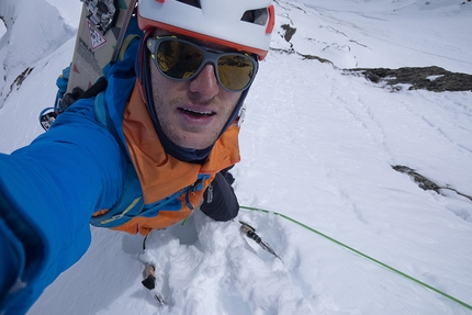 Pic Coolidge, Écrins, Cocktail Sans Glace, James Price, Markus Kirch  - Markus Kirch making the first ascent of Cocktail Sans Glace on the North Face of Pic Coolidge in the Écrins massif