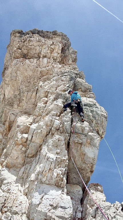 Torre del Lago, Dolomiti, Simon Gietl, Andrea Oberbacher, Zero - Simon Gietl durante l'apertura di Zero alla Torre del Lago, Dolomiti il 28/05/2021