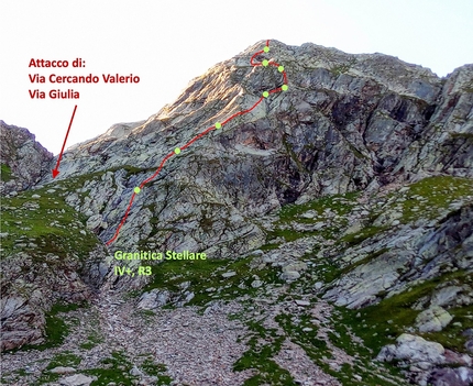 Corno Stella, Alpi Orobie Bergamasche, Marco Serafini - Attacchi delle vie del Corno Stella