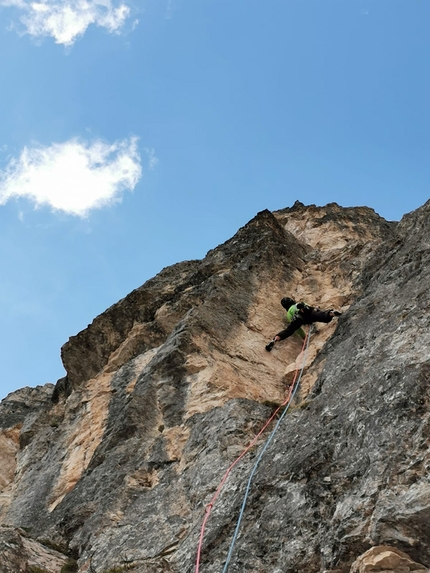 Streichelzoo, Cima Pares, Dolomiti, Manuel Gietl, Simon Gietl - Durante l'apertura di Streichelzoo alla Cima Pares, Dolomiti (Manuel Gietl, Simon Gietl 13/06/2021)