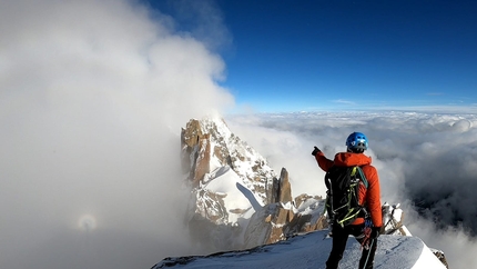 Altavia 4000, Nicola Castagna, Gabriel Perenzoni, 82 x 4000m of the Alps - Aiguille du Jardin: Nicola Castagna and Gabriel Perenzoni 