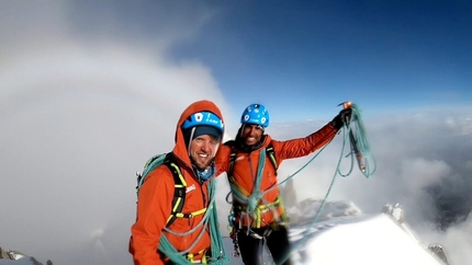 Altavia 4000, Nicola Castagna, Gabriel Perenzoni, 82 x 4000m of the Alps - Aiguille du Jardin: Nicola Castagna and Gabriel Perenzoni 