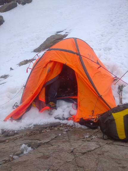 Monte Rosa Traverse, Andrea Lanfri, Massimo Coda - Andrea Lanfri and Massimo Coda making the Monte Rosa traverse