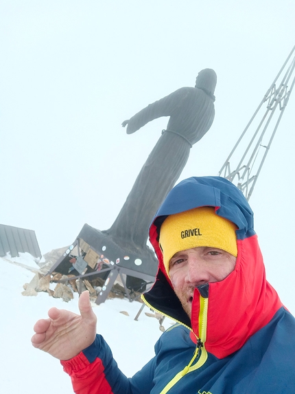 Traversata del Monte Rosa, Andrea Lanfri, Massimo Coda - Andrea Lanfri e Massimo Coda durante la traversata del Monte Rosa